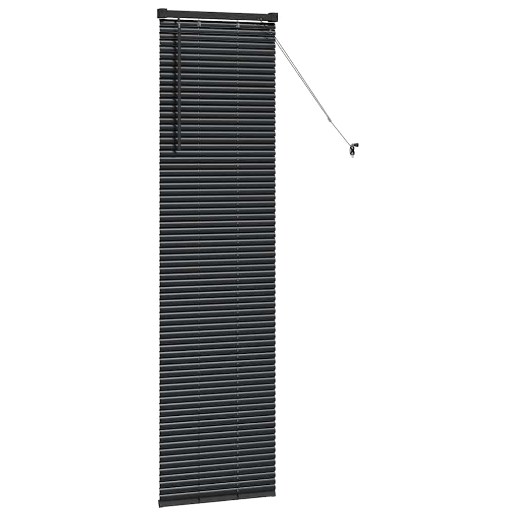 Jaluzea pentru Fereastră cu perdele Altele Manual Negru 80 x 130 cm Aluminiu GartenMobel Dekor
