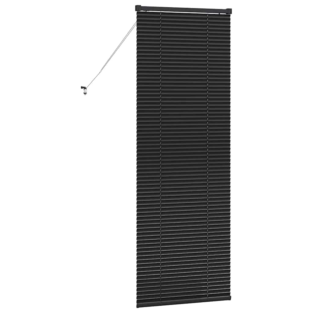 Jaluzea pentru Fereastră cu perdele Altele Manual Negru 80 x 130 cm Aluminiu GartenMobel Dekor