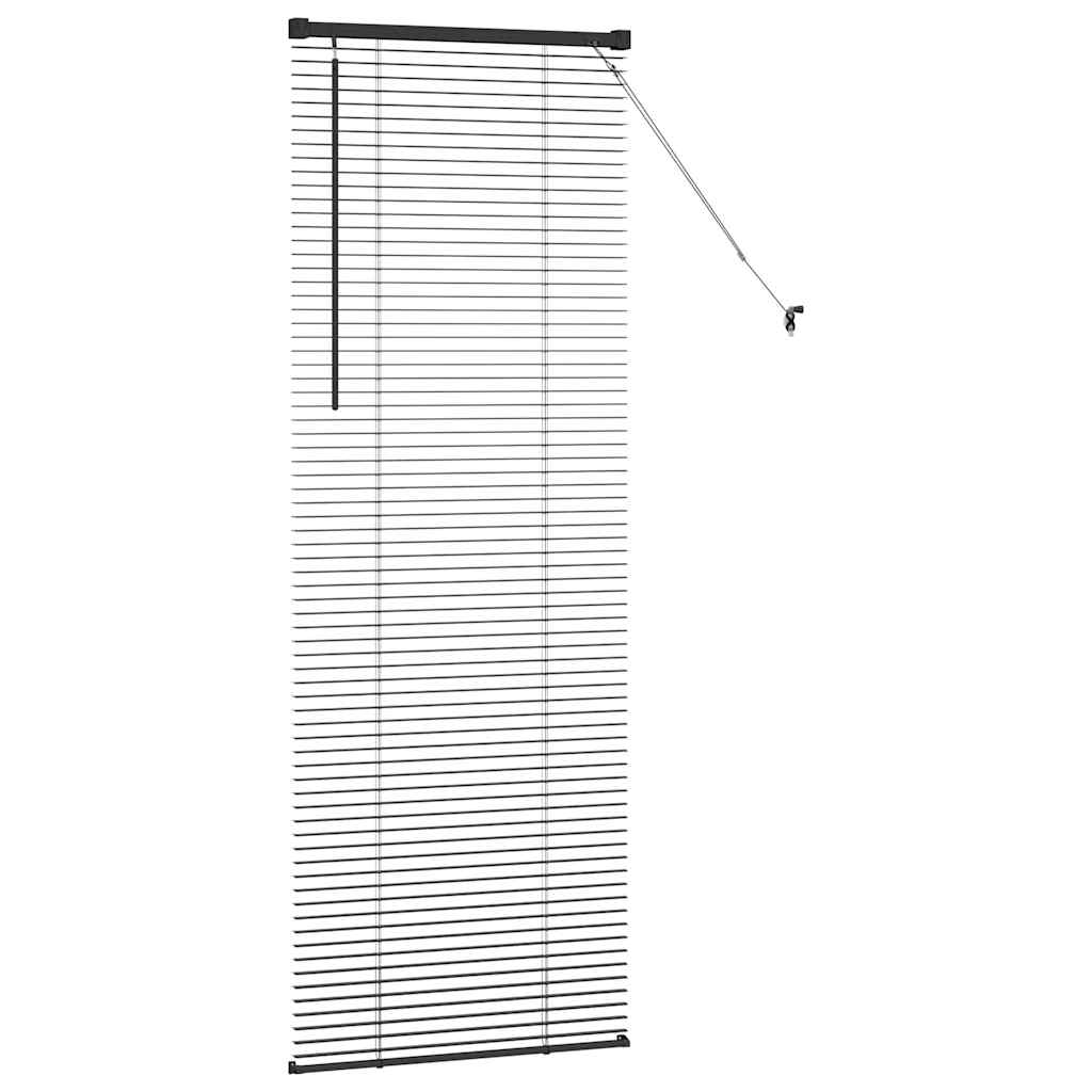 Jaluzea pentru Fereastră cu perdele Altele Manual Negru 80 x 130 cm Aluminiu GartenMobel Dekor