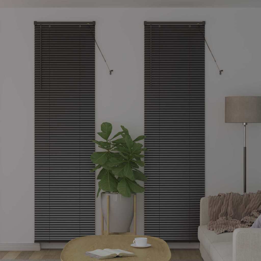 Jaluzea pentru Fereastră cu perdele Altele Manual Negru 80 x 130 cm Aluminiu GartenMobel Dekor