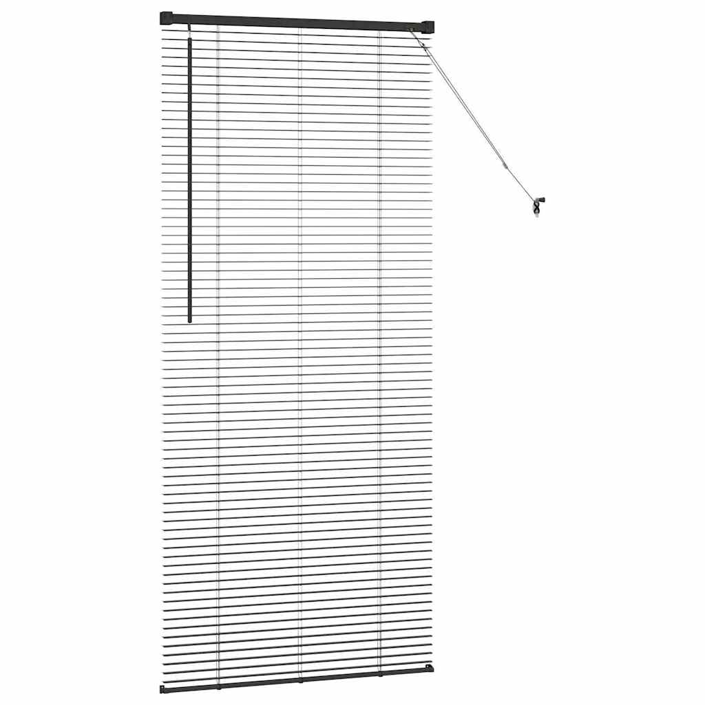 Jaluzea pentru Fereastră cu perdele Altele Manual Negru 80 x 130 cm Aluminiu GartenMobel Dekor