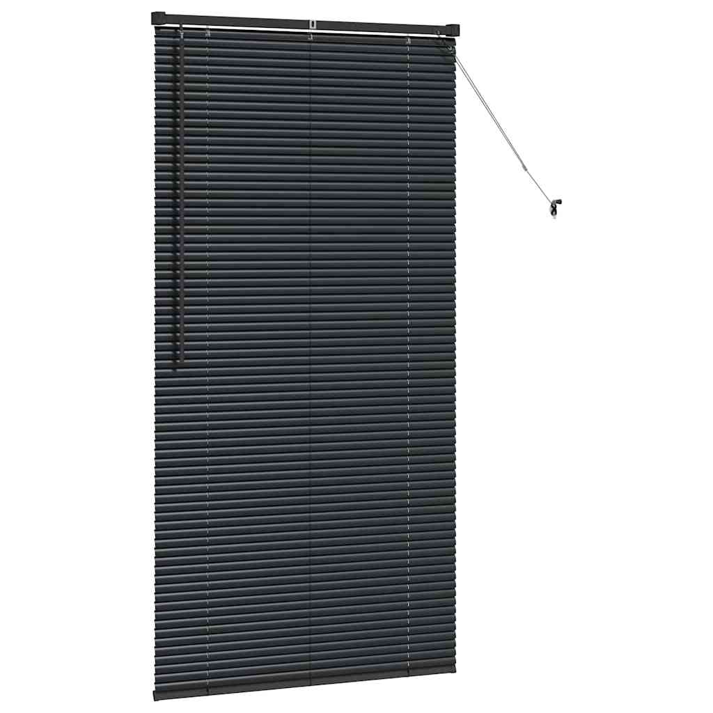 Jaluzea pentru Fereastră cu perdele Altele Manual Negru 80 x 130 cm Aluminiu GartenMobel Dekor