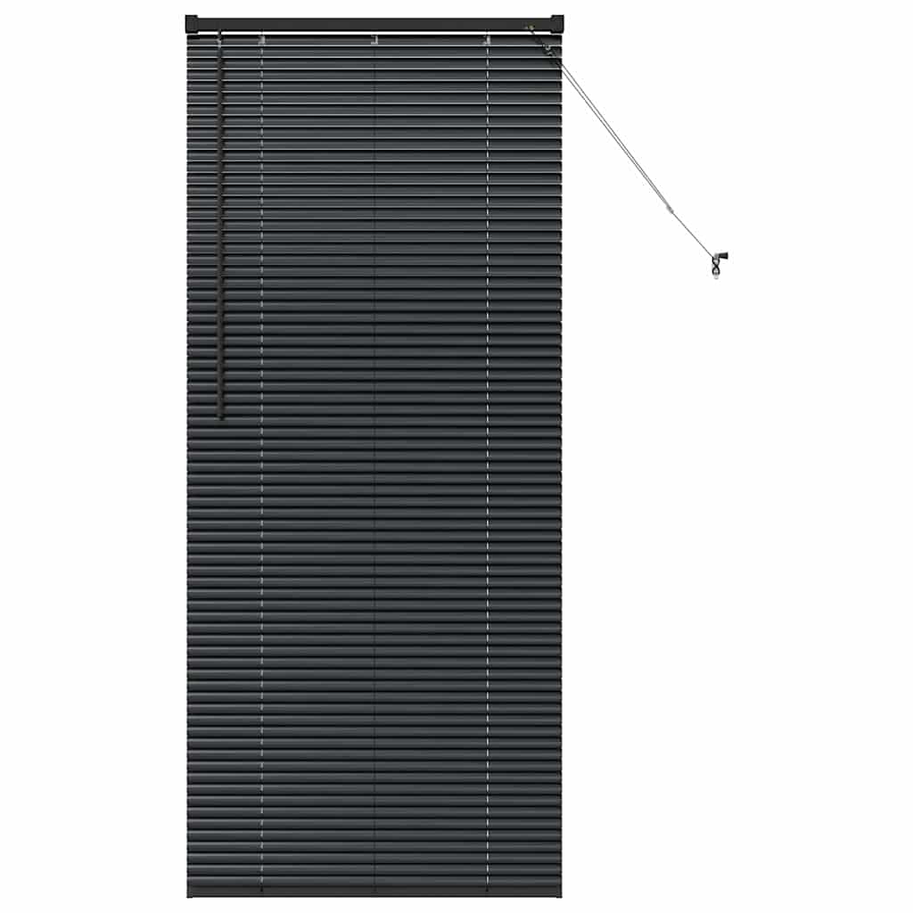 Jaluzea pentru Fereastră cu perdele Altele Manual Negru 80 x 130 cm Aluminiu GartenMobel Dekor