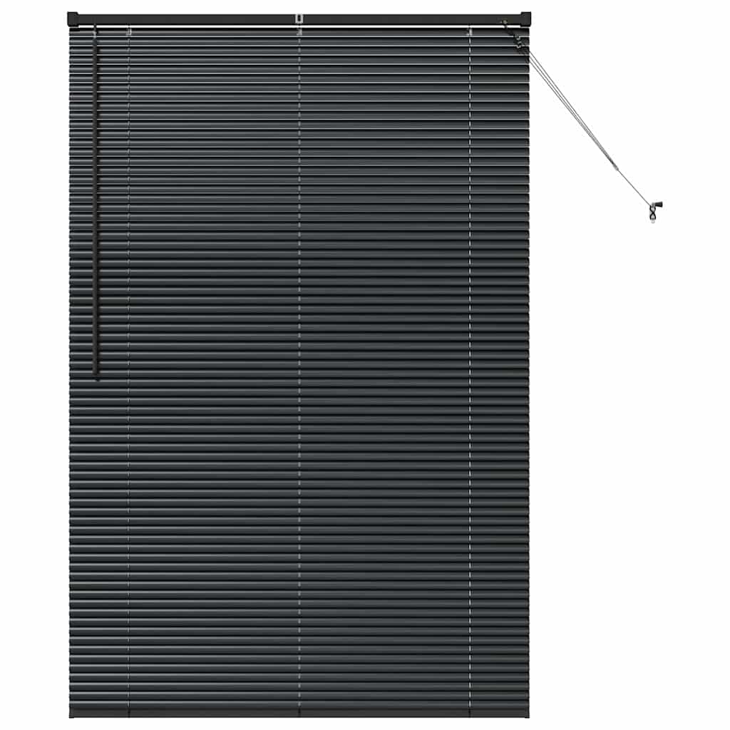 Jaluzea pentru Fereastră cu perdele Altele Manual Negru 80 x 130 cm Aluminiu GartenMobel Dekor