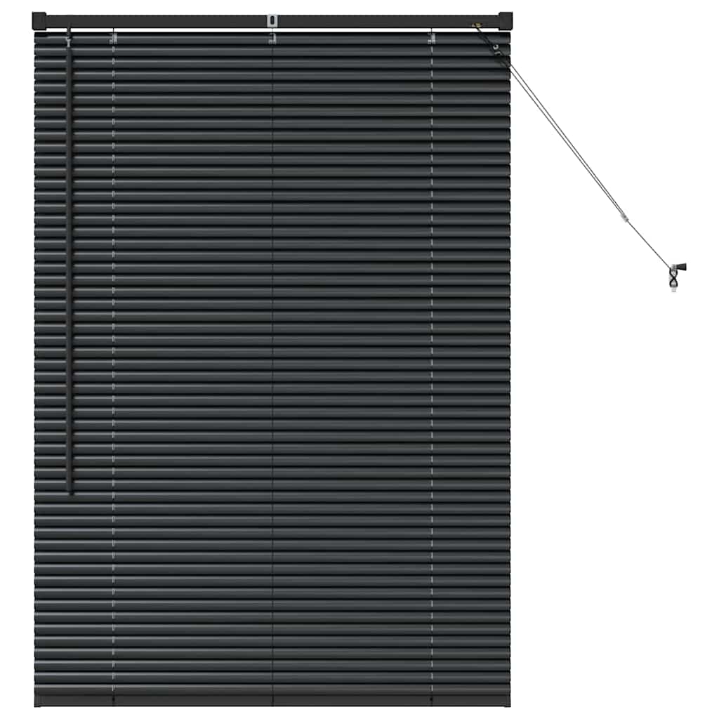 Jaluzea pentru Fereastră cu perdele Altele Manual Negru 80 x 130 cm Aluminiu GartenMobel Dekor