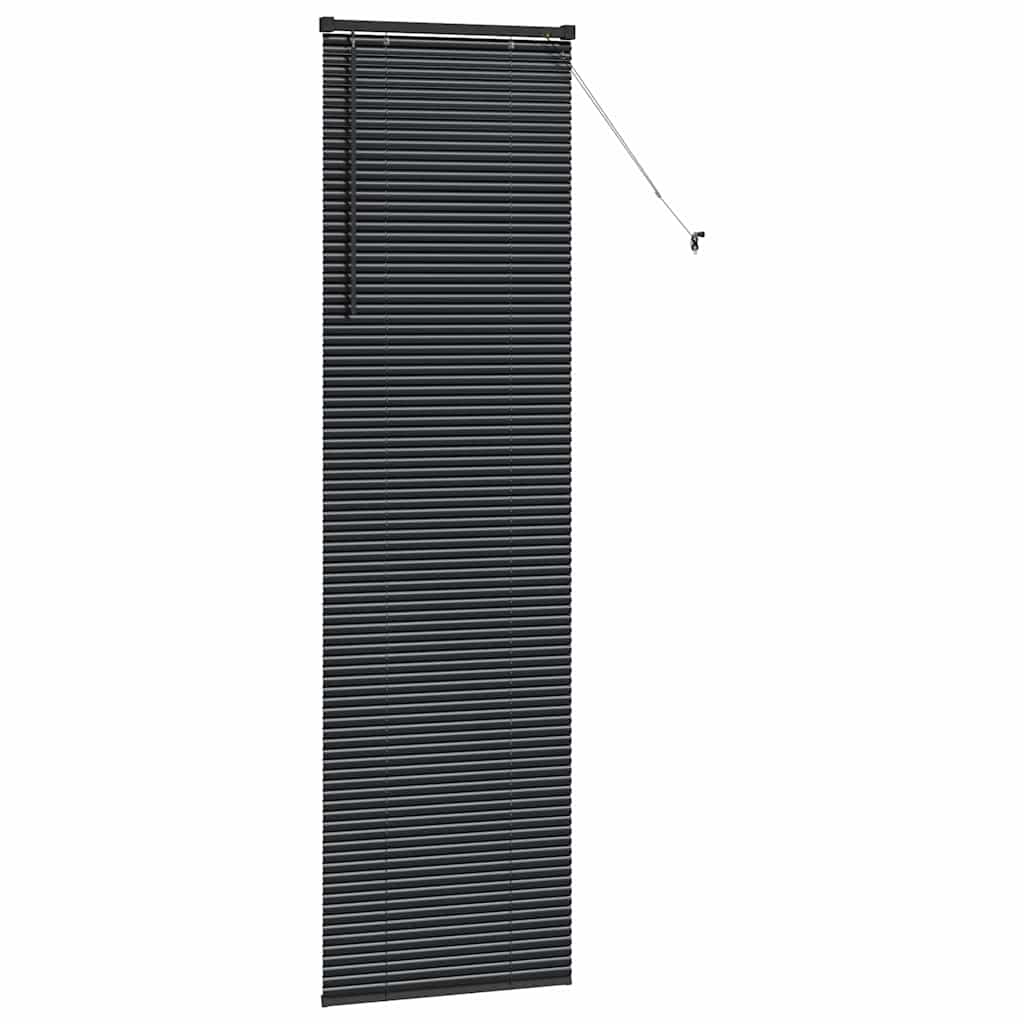 Jaluzea pentru Fereastră cu perdele Altele Manual Negru 80 x 130 cm Aluminiu GartenMobel Dekor