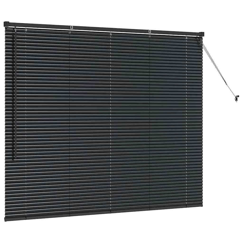 Jaluzea pentru Fereastră cu perdele Altele Manual Negru 80 x 130 cm Aluminiu GartenMobel Dekor