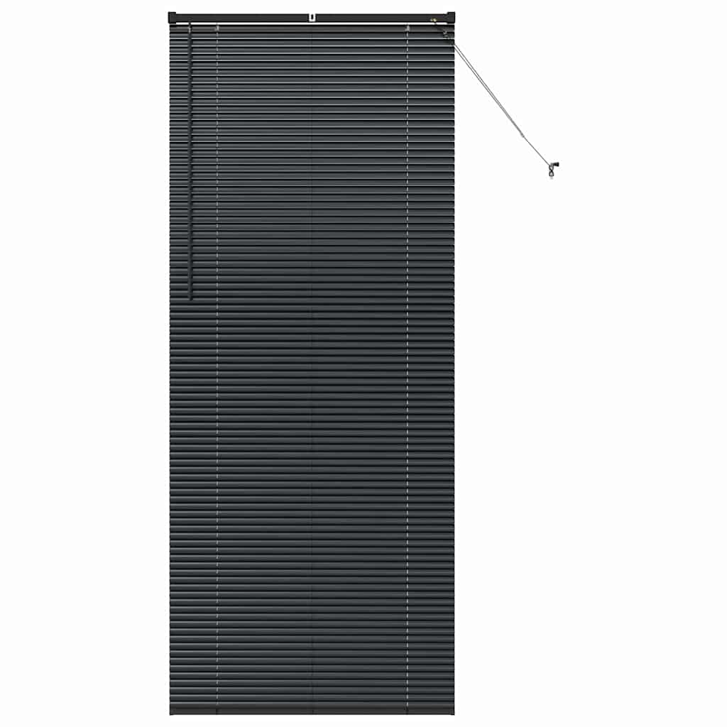 Jaluzea pentru Fereastră cu perdele Altele Manual Negru 80 x 130 cm Aluminiu GartenMobel Dekor