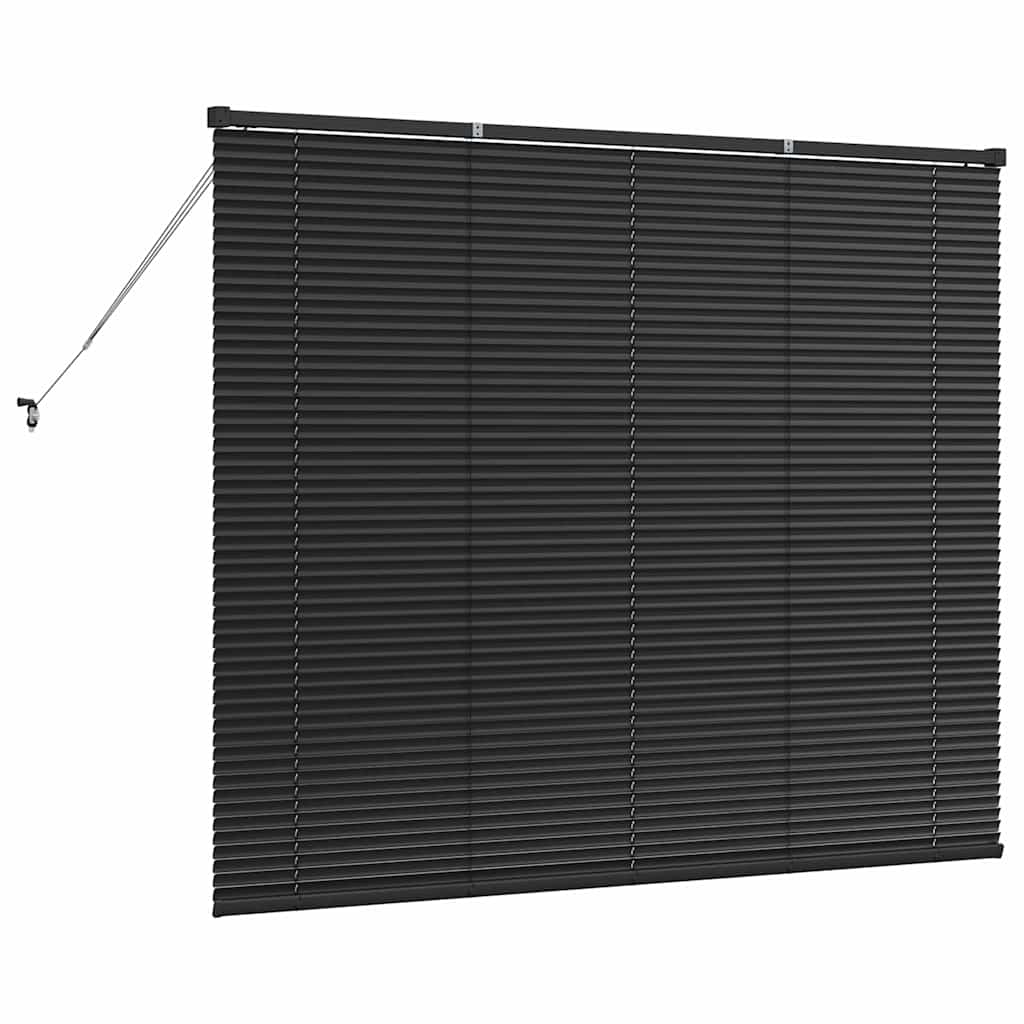 Jaluzea pentru Fereastră cu perdele Altele Manual Negru 80 x 130 cm Aluminiu GartenMobel Dekor
