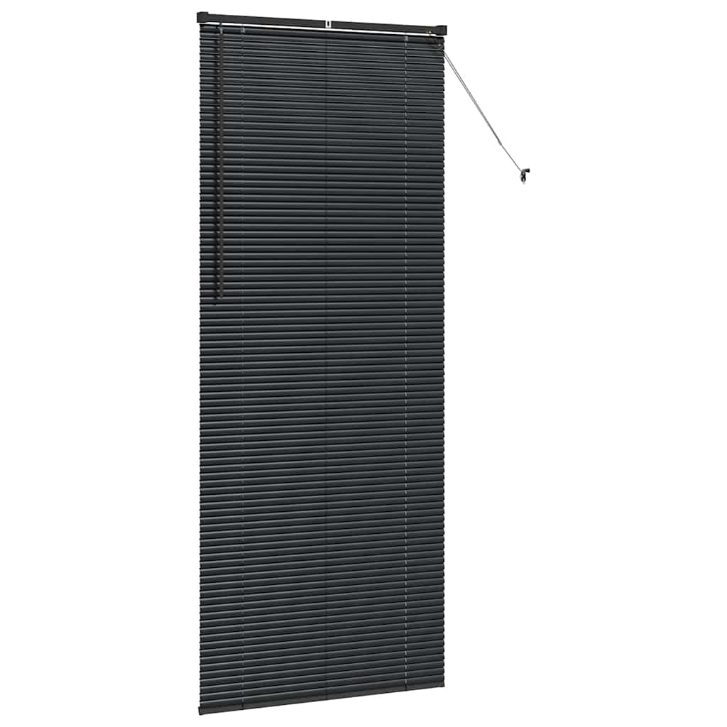 Jaluzea pentru Fereastră cu perdele Altele Manual Negru 80 x 130 cm Aluminiu GartenMobel Dekor