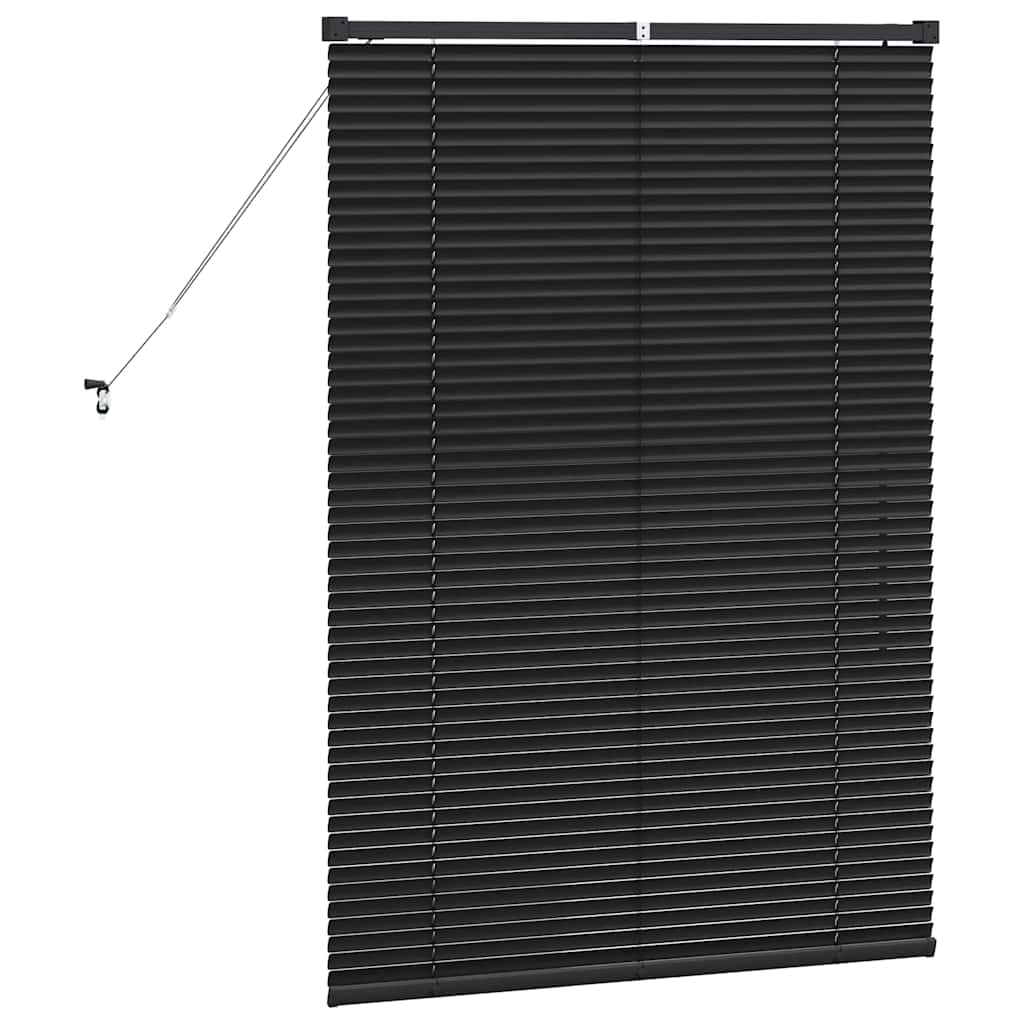 Jaluzea pentru Fereastră cu perdele Altele Manual Negru 80 x 130 cm Aluminiu GartenMobel Dekor