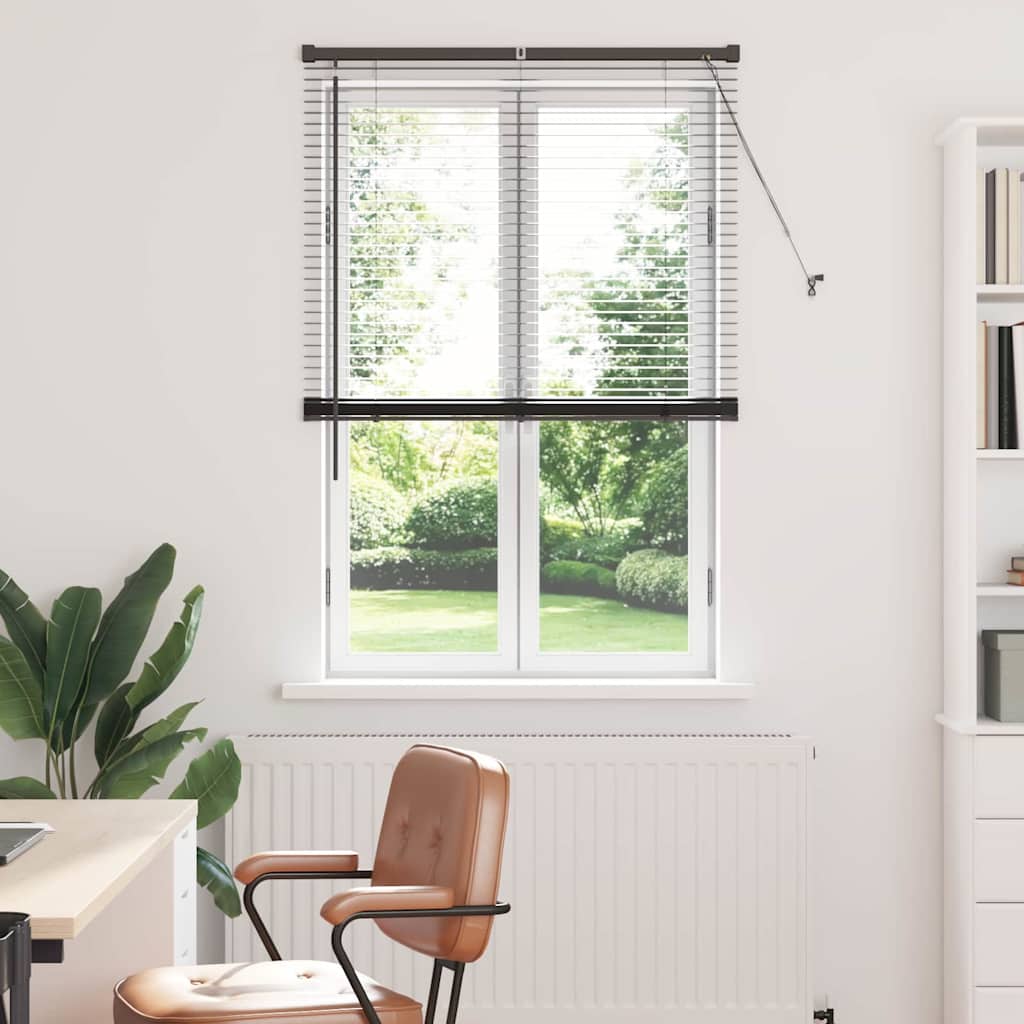 Jaluzea pentru Fereastră cu perdele Altele Manual Negru 80 x 130 cm Aluminiu GartenMobel Dekor