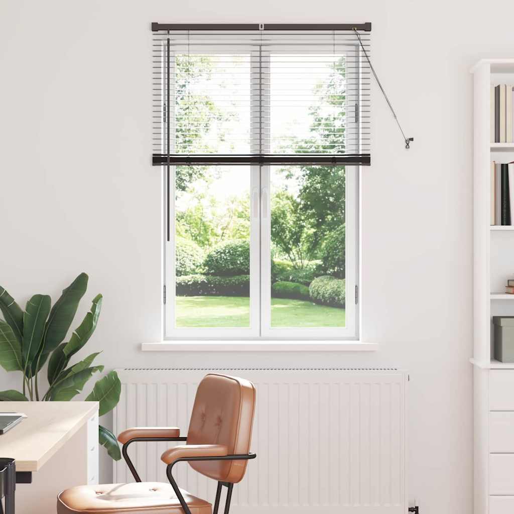 Jaluzea pentru Fereastră cu perdele Altele Manual Negru 80 x 130 cm Aluminiu GartenMobel Dekor