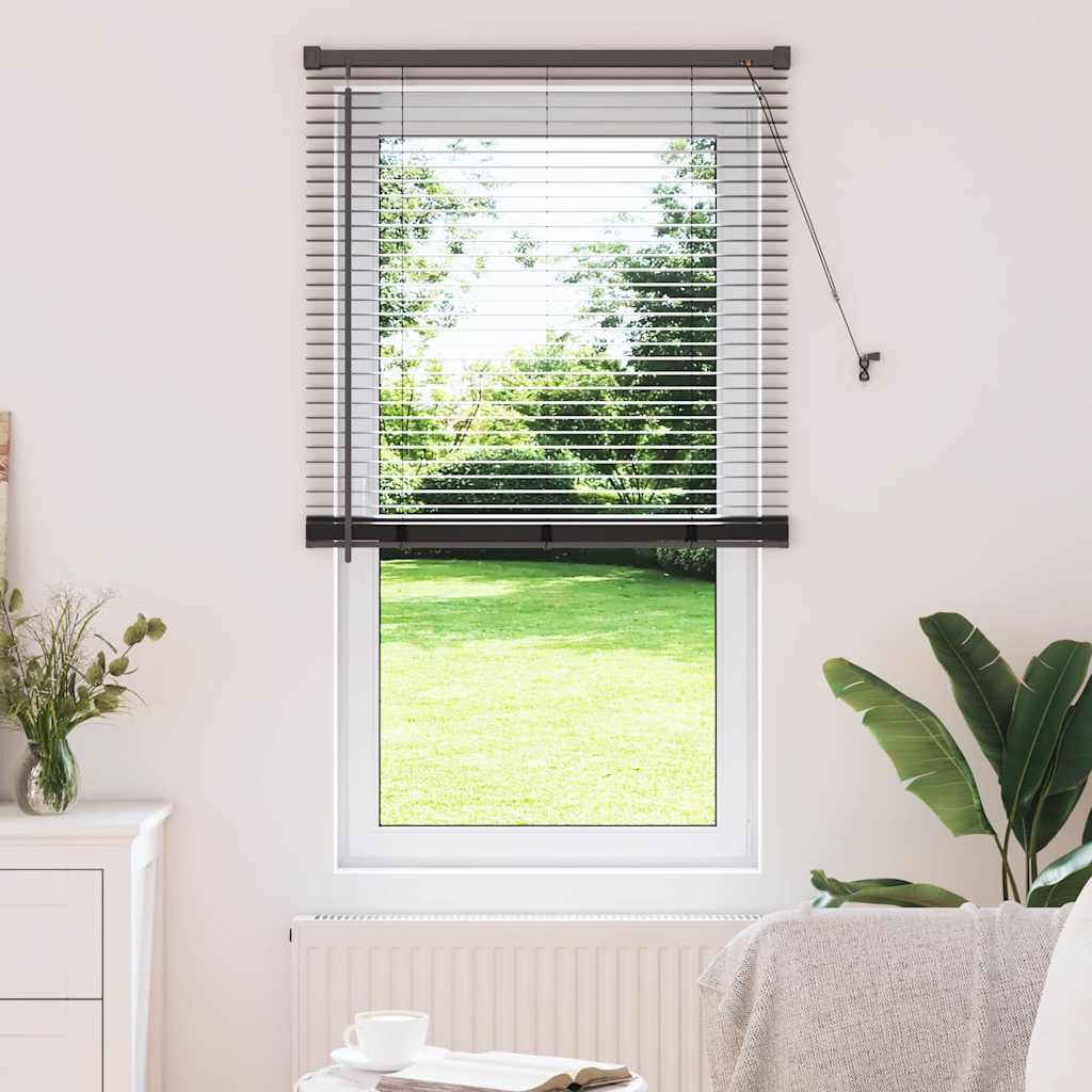 Jaluzea pentru Fereastră cu perdele Altele Manual Negru 80 x 130 cm Aluminiu GartenMobel Dekor