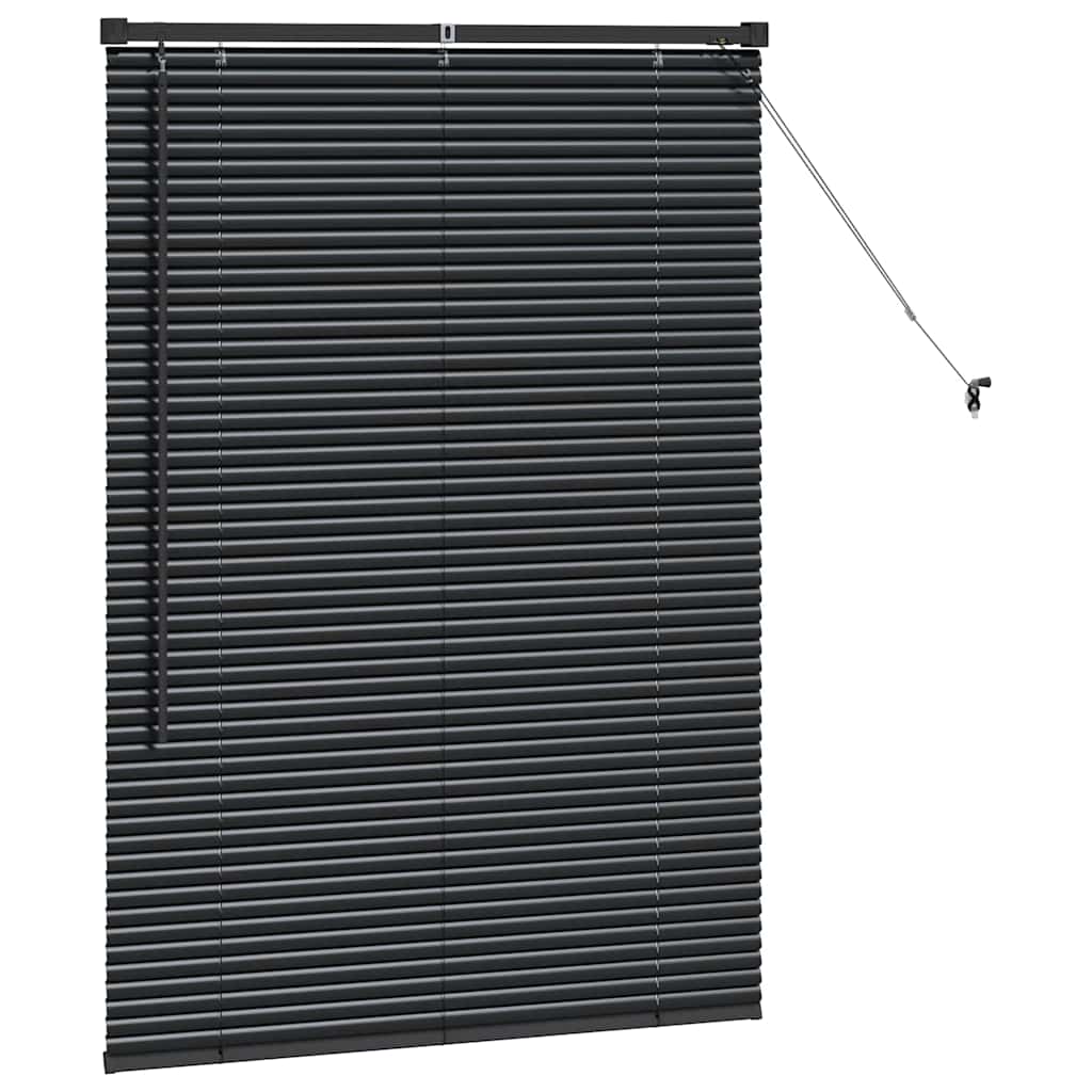 Jaluzea pentru Fereastră cu perdele Altele Manual Negru 80 x 130 cm Aluminiu GartenMobel Dekor