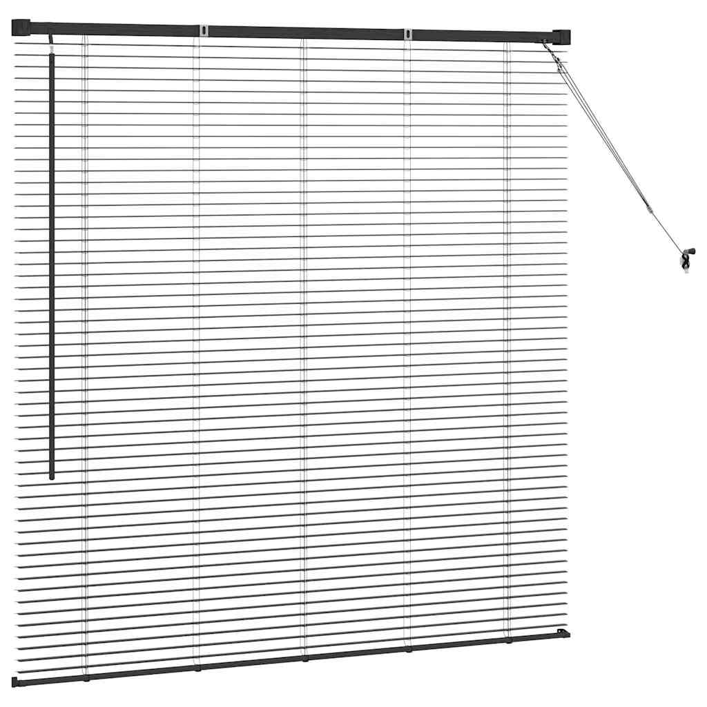 Jaluzea pentru Fereastră cu perdele Altele Manual Negru 80 x 130 cm Aluminiu GartenMobel Dekor