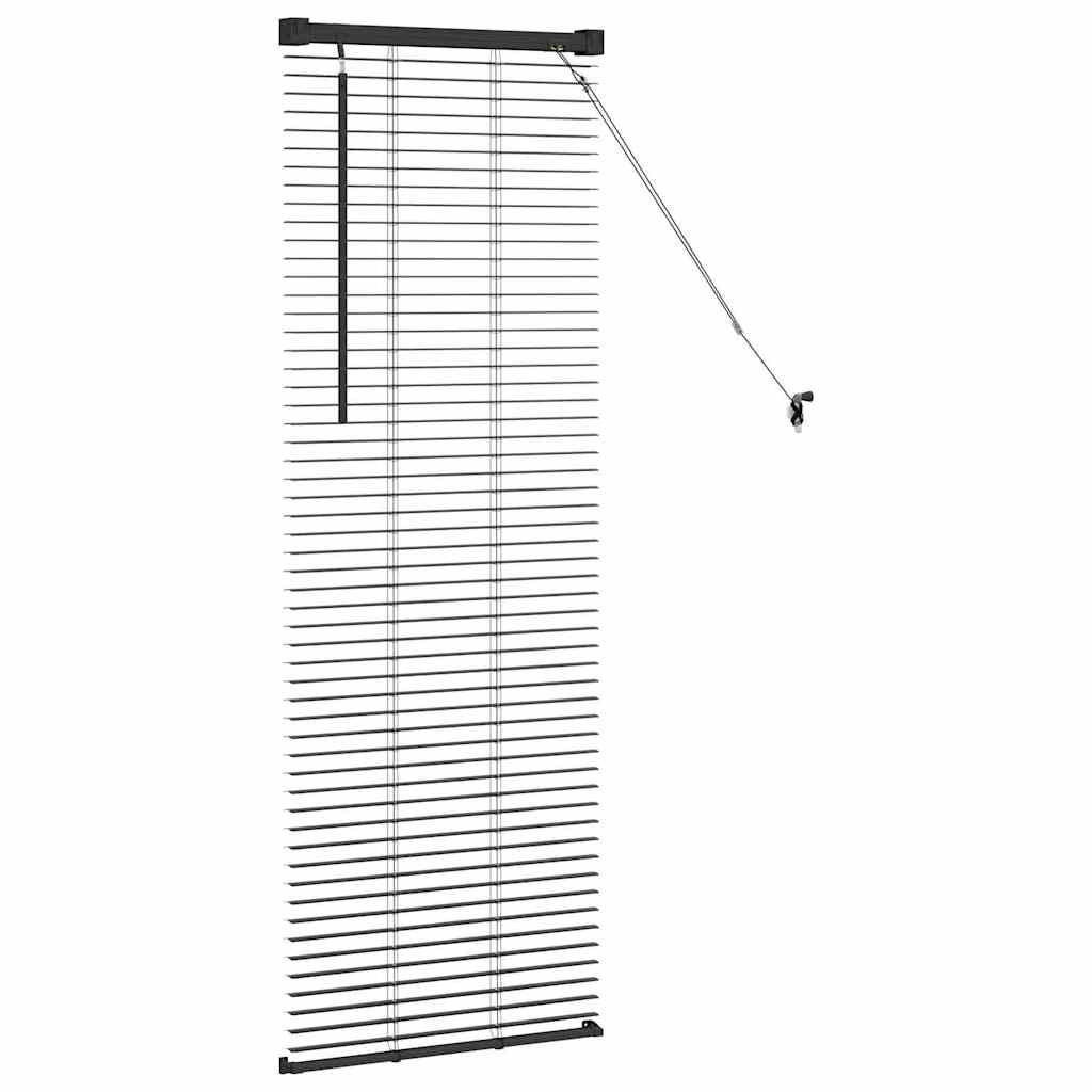 Jaluzea pentru Fereastră cu perdele Altele Manual Negru 80 x 130 cm Aluminiu GartenMobel Dekor