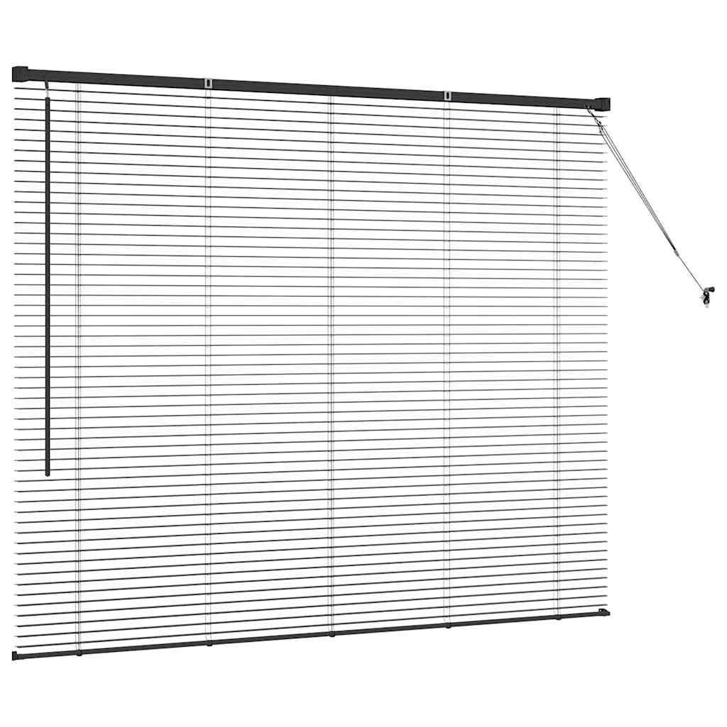 Jaluzea pentru Fereastră cu perdele Altele Manual Negru 80 x 130 cm Aluminiu GartenMobel Dekor