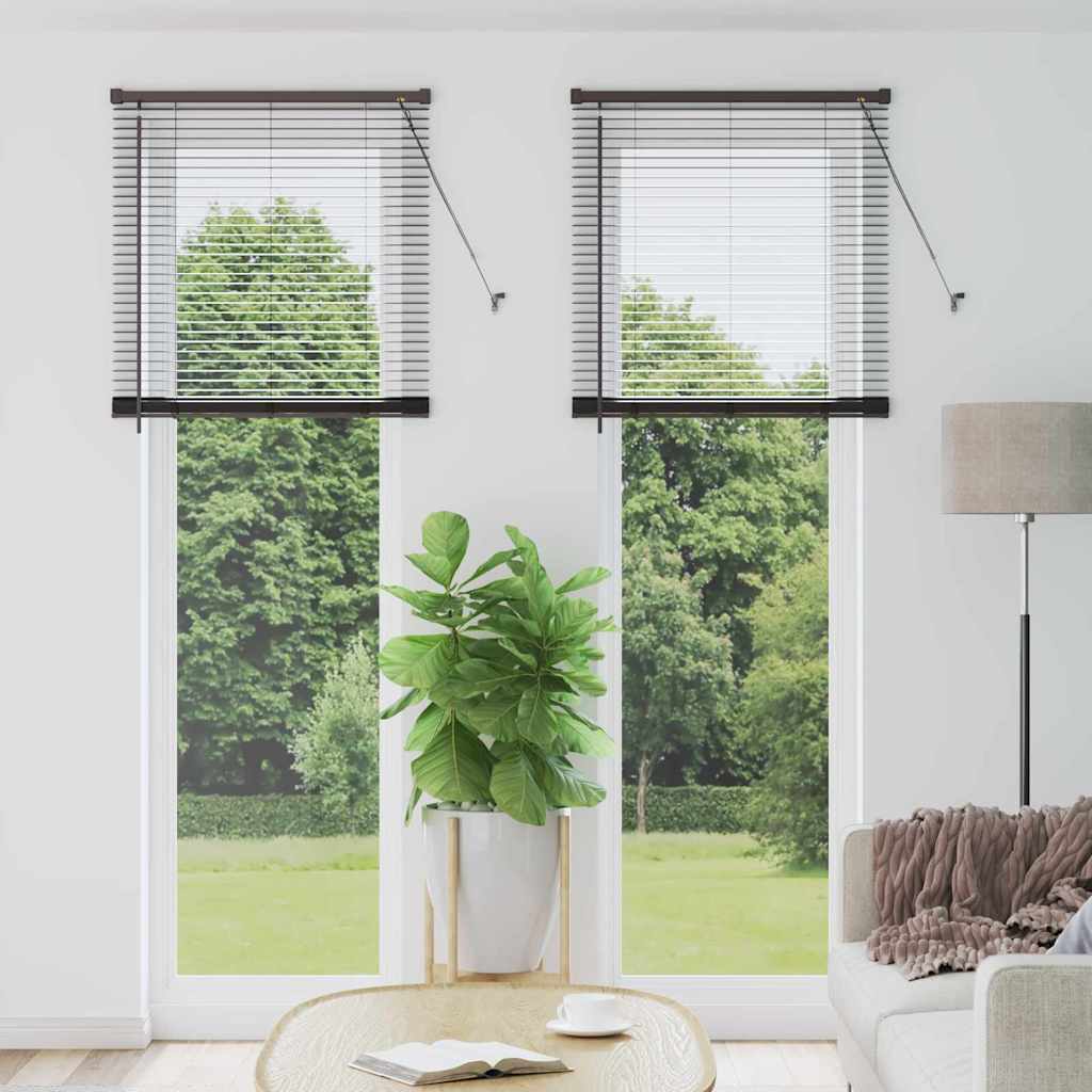 Jaluzea pentru Fereastră cu perdele Altele Manual Negru 80 x 220 cm Aluminiu GartenMobel Dekor
