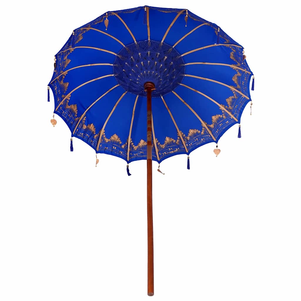 Umbrelă de soare Altele Manual Albastru x 250 cm Bumbac și lemn GartenMobel Dekor