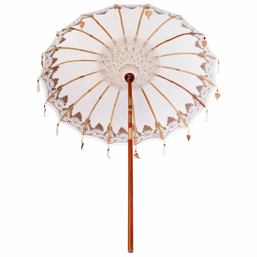 Umbrelă de soare Altele Manual Crem x 250 cm Bumbac și lemn GartenMobel Dekor