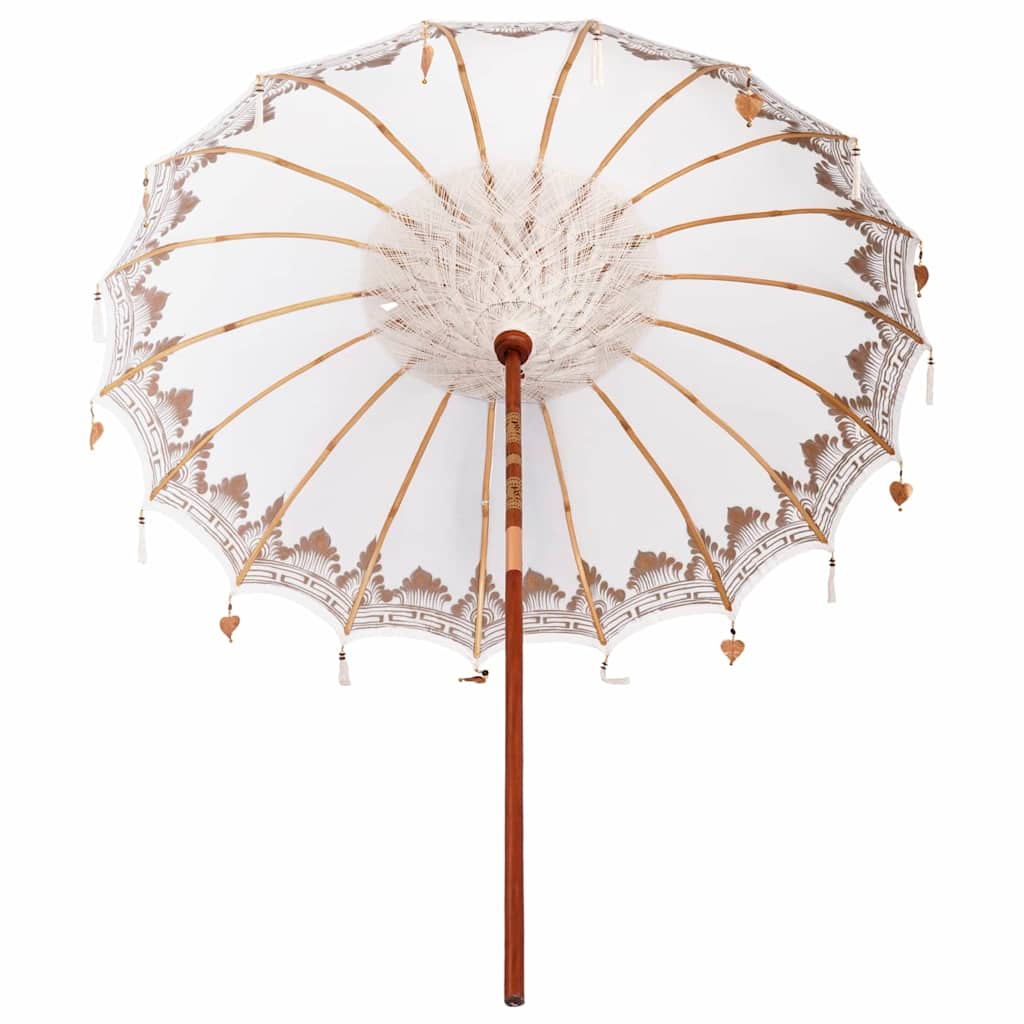 Umbrelă de soare Altele Manual Crem x 250 cm Bumbac și lemn GartenMobel Dekor