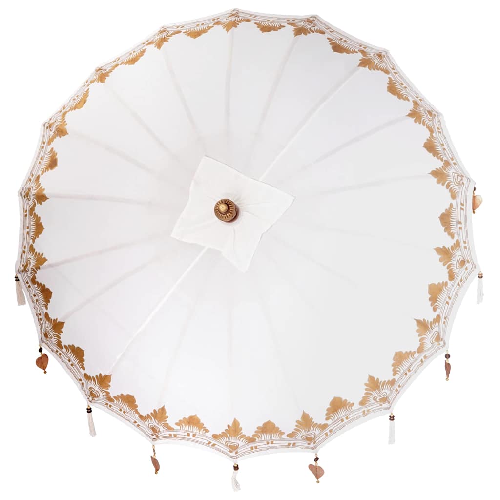 Umbrelă de soare Altele Manual Crem x 250 cm Bumbac și lemn GartenMobel Dekor