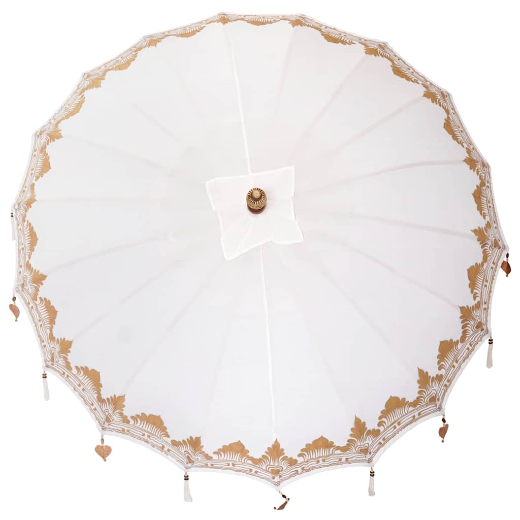 Umbrelă de soare Altele Manual Crem x 250 cm Bumbac și lemn GartenMobel Dekor