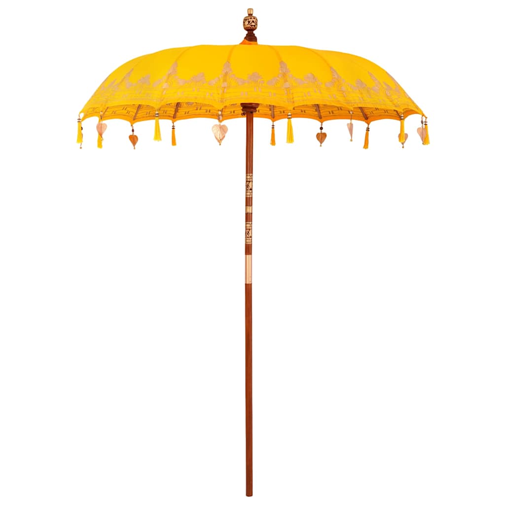 Umbrelă de soare Altele Manual Galben x 250 cm Bumbac și lemn GartenMobel Dekor