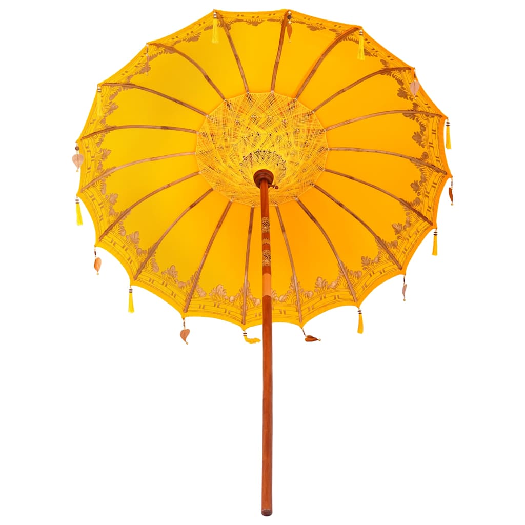 Umbrelă de soare Altele Manual Galben x 250 cm Bumbac și lemn GartenMobel Dekor
