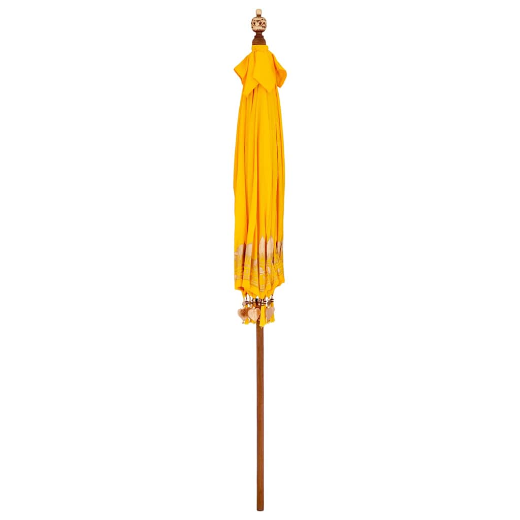 Umbrelă de soare Altele Manual Galben x 250 cm Bumbac și lemn GartenMobel Dekor