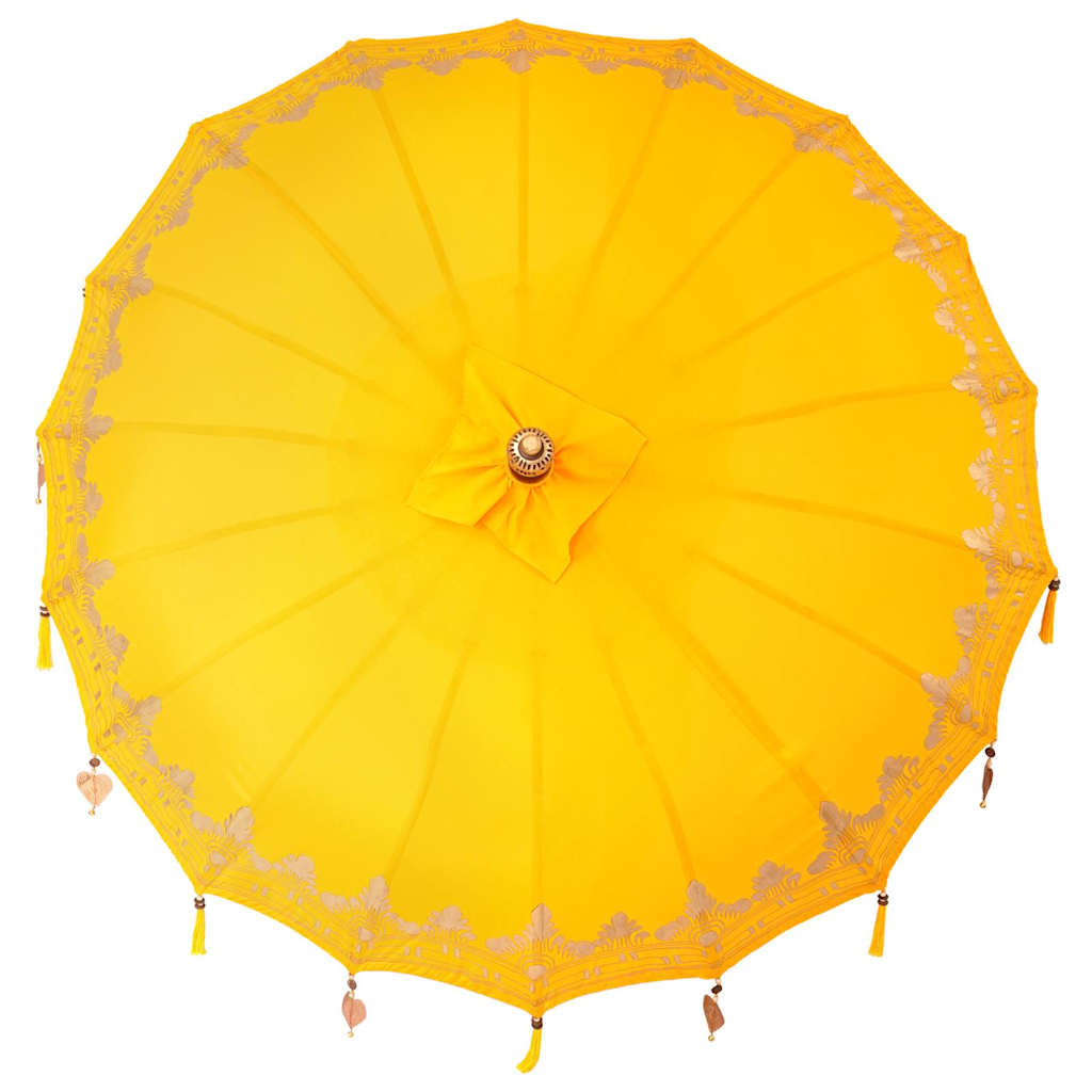 Umbrelă de soare Altele Manual Galben x 250 cm Bumbac și lemn GartenMobel Dekor