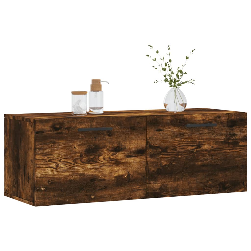 Dulap de perete, stejar fumuriu, 100x36,5x35 cm, lemn prelucrat GartenMobel Dekor