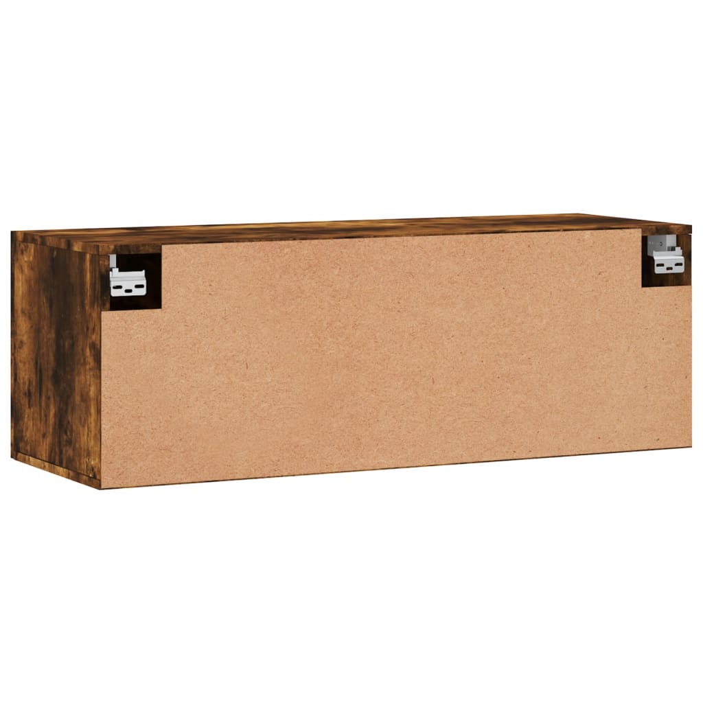 Dulap de perete, stejar fumuriu, 100x36,5x35 cm, lemn prelucrat GartenMobel Dekor