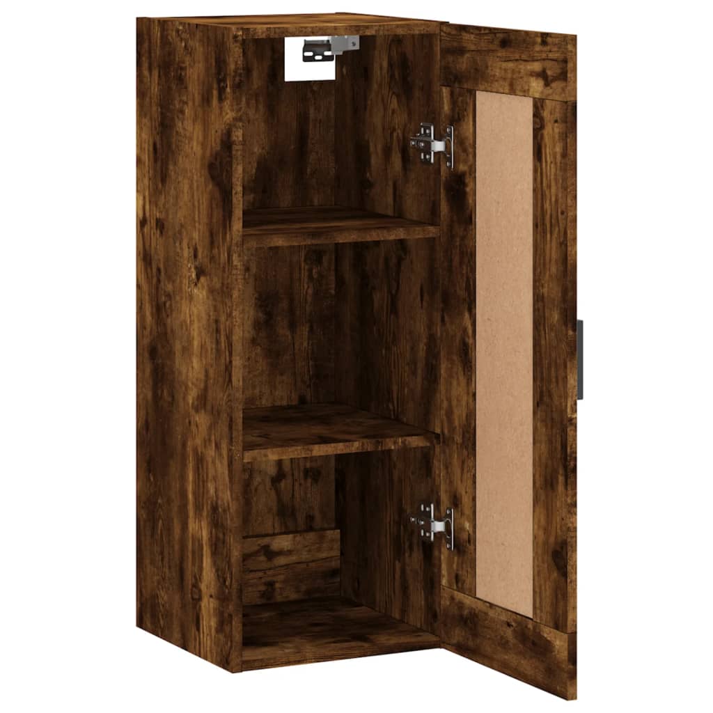 Dulap de perete, stejar fumuriu, 34,5x34x90 cm, lemn prelucrat GartenMobel Dekor