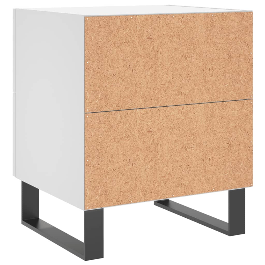 Noptiere, 2 buc., alb, 40x35x47,5 cm, lemn compozit GartenMobel Dekor