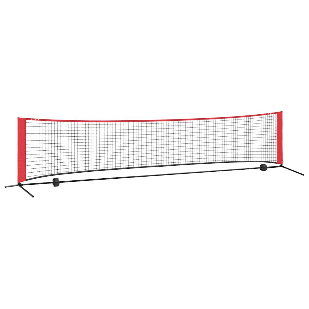 Rețea de tenis Manual Negru și roșu 396 x 92 x 87 cm Poliester GartenMobel Dekor