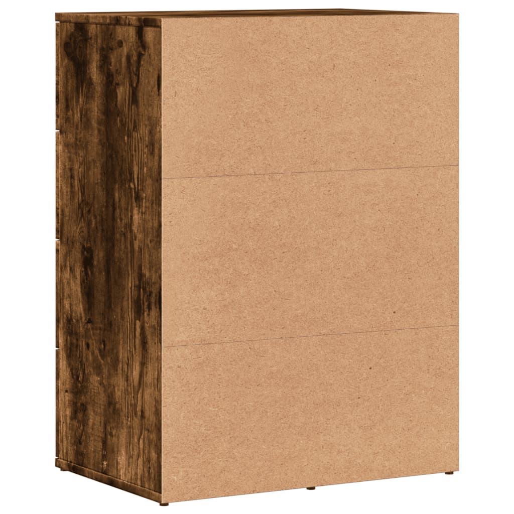 Dulapuri, 2 buc., stejar fumuriu, 59x39x80 cm, lemn compozit GartenMobel Dekor