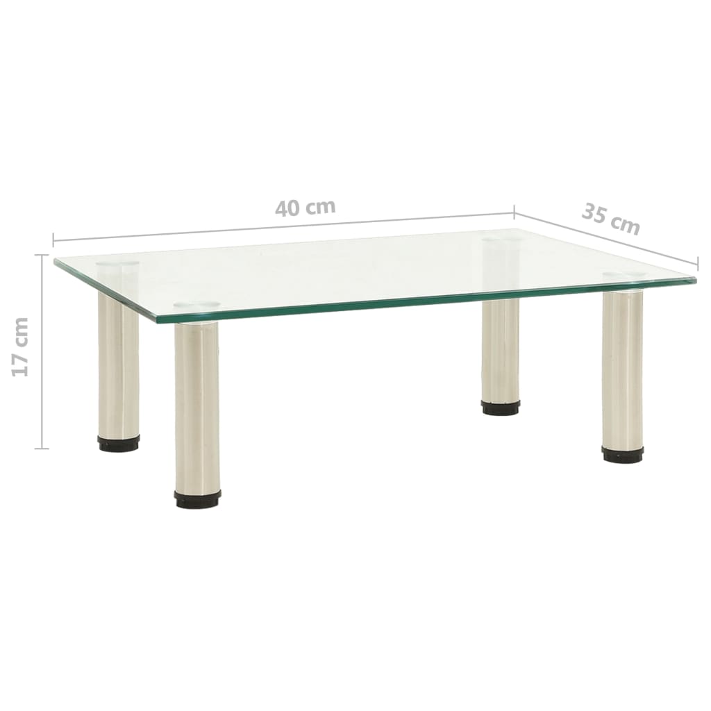 Suport TV, transparent, 40 x 35 x 17 cm, sticlă securizată GartenMobel Dekor
