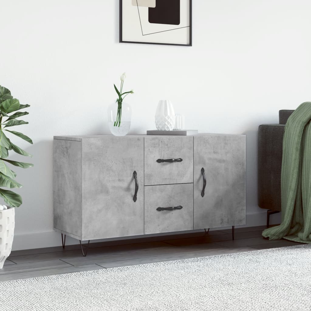 Dulap, gri beton, 100x36x60 cm, lemn compozit GartenMobel Dekor