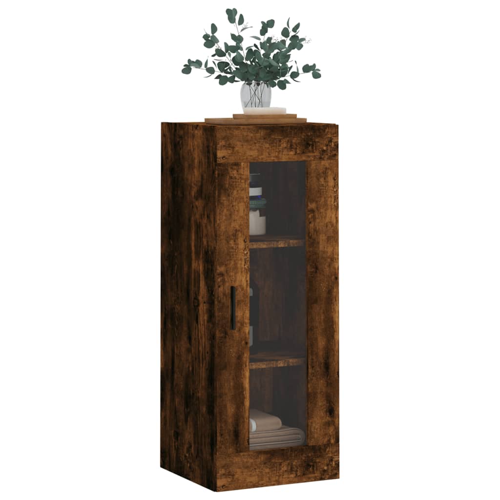 Dulap montat pe perete, stejar fumuriu, 34,5x34x90 cm GartenMobel Dekor