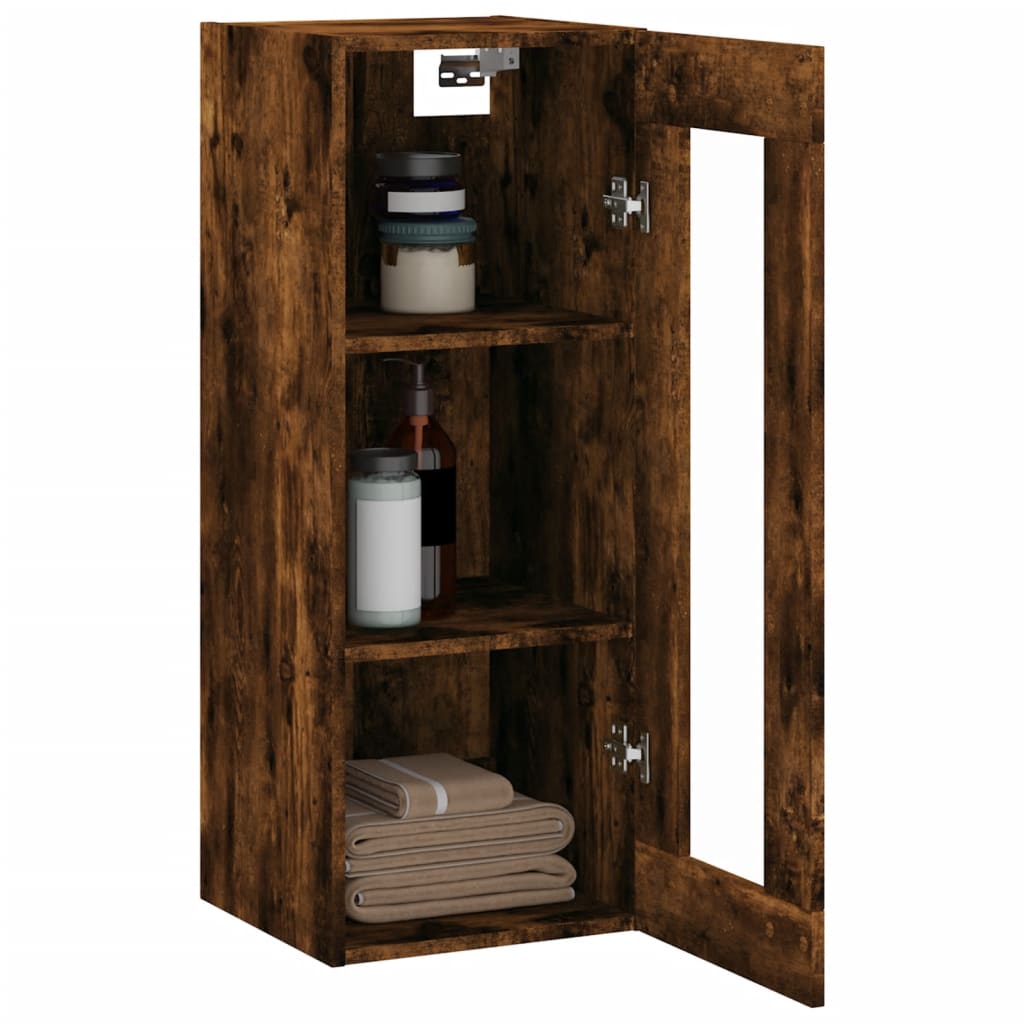 Dulap montat pe perete, stejar fumuriu, 34,5x34x90 cm GartenMobel Dekor