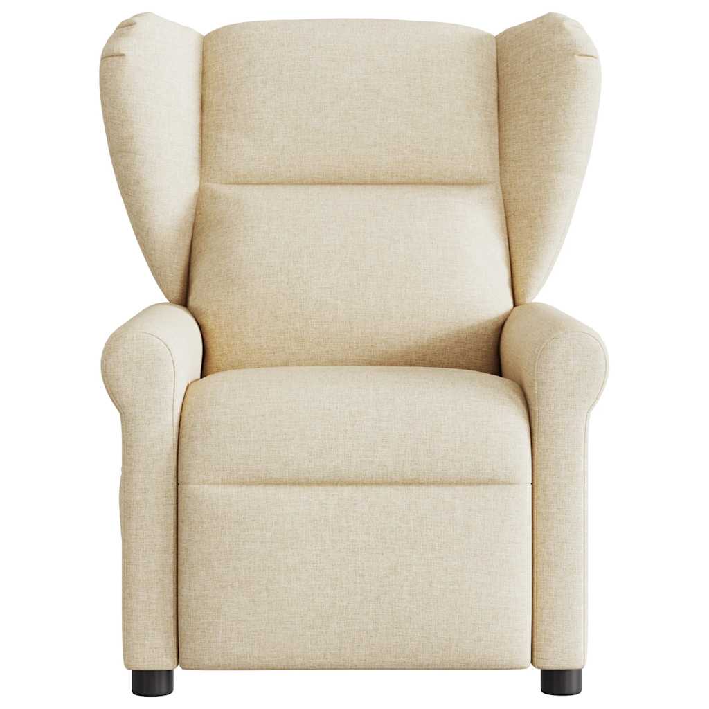 Fotoliu rabatabil, crem, material textil GartenMobel Dekor