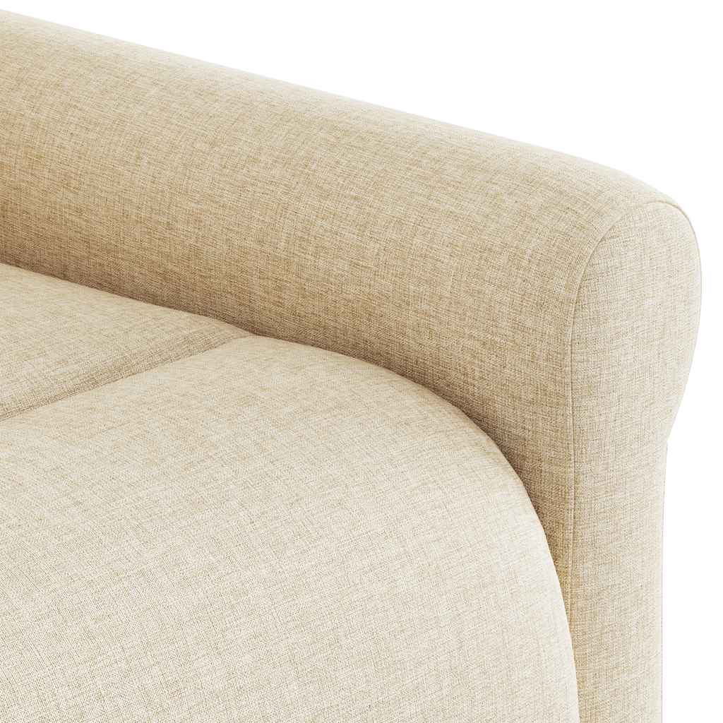 Fotoliu rabatabil, crem, material textil GartenMobel Dekor