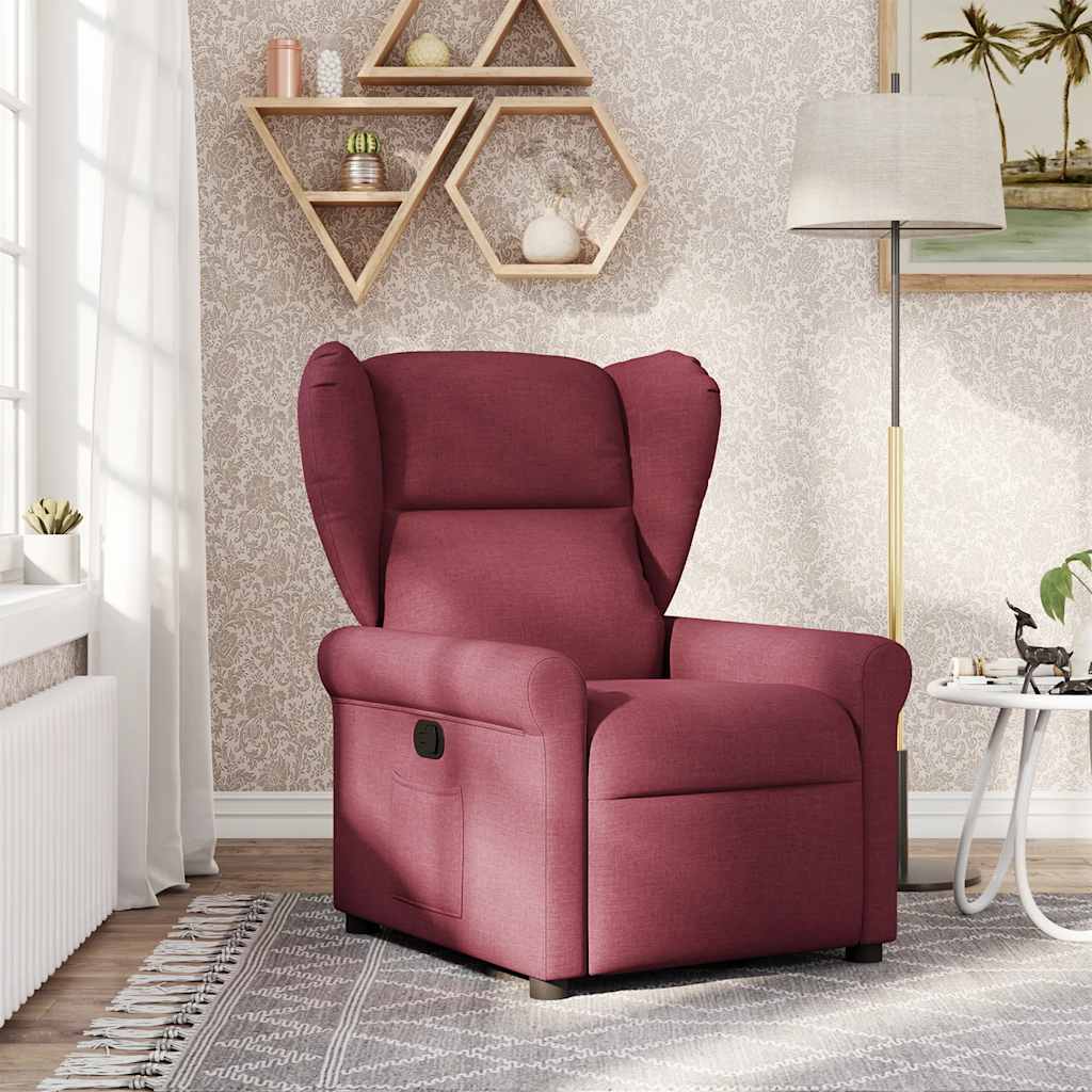 Fotoliu rabatabil, roșu vin, material textil GartenMobel Dekor