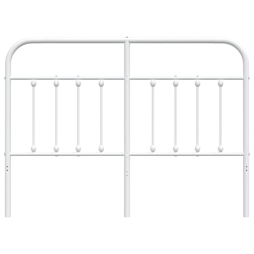 Tăblie de pat metalică, alb, 150 cm GartenMobel Dekor