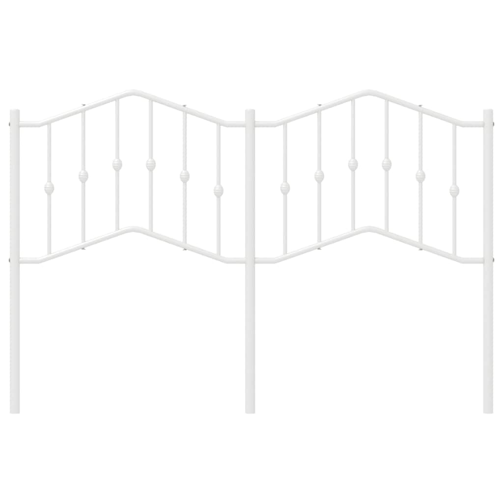 Tăblie de pat metalică, alb, 150 cm GartenMobel Dekor