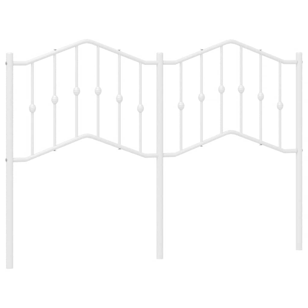 Tăblie de pat metalică, alb, 150 cm GartenMobel Dekor