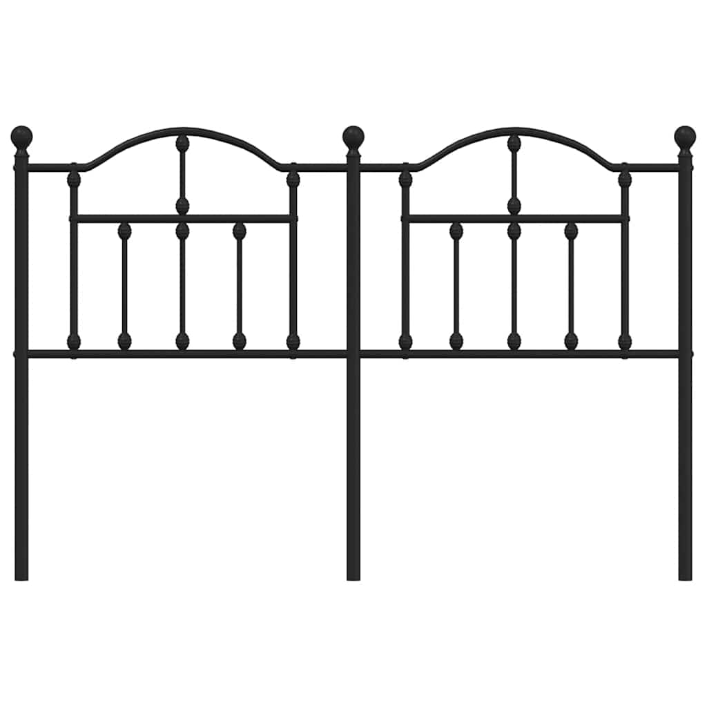 Tăblie de pat metalică, negru, 150 cm GartenMobel Dekor