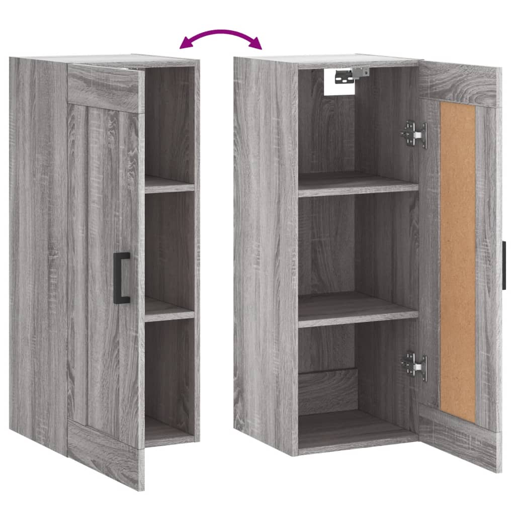 Dulap de perete, gri sonoma, 34,5x34x90 cm, lemn prelucrat GartenMobel Dekor